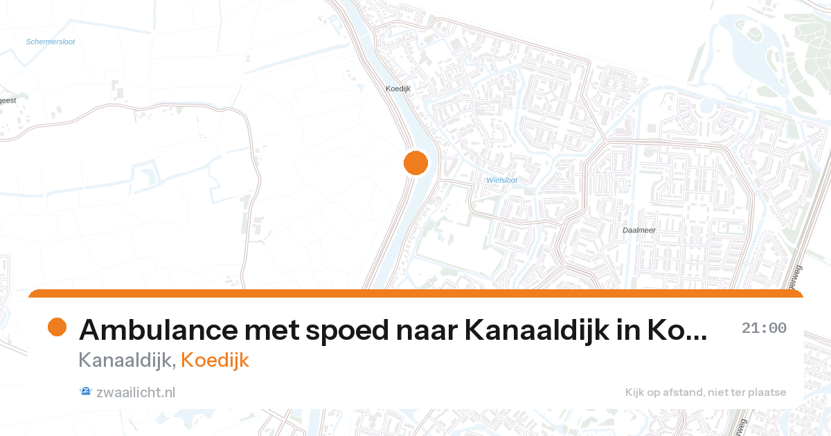 Ambulance met spoed naar Kanaaldijk in Koedijk — 23 aug 2026