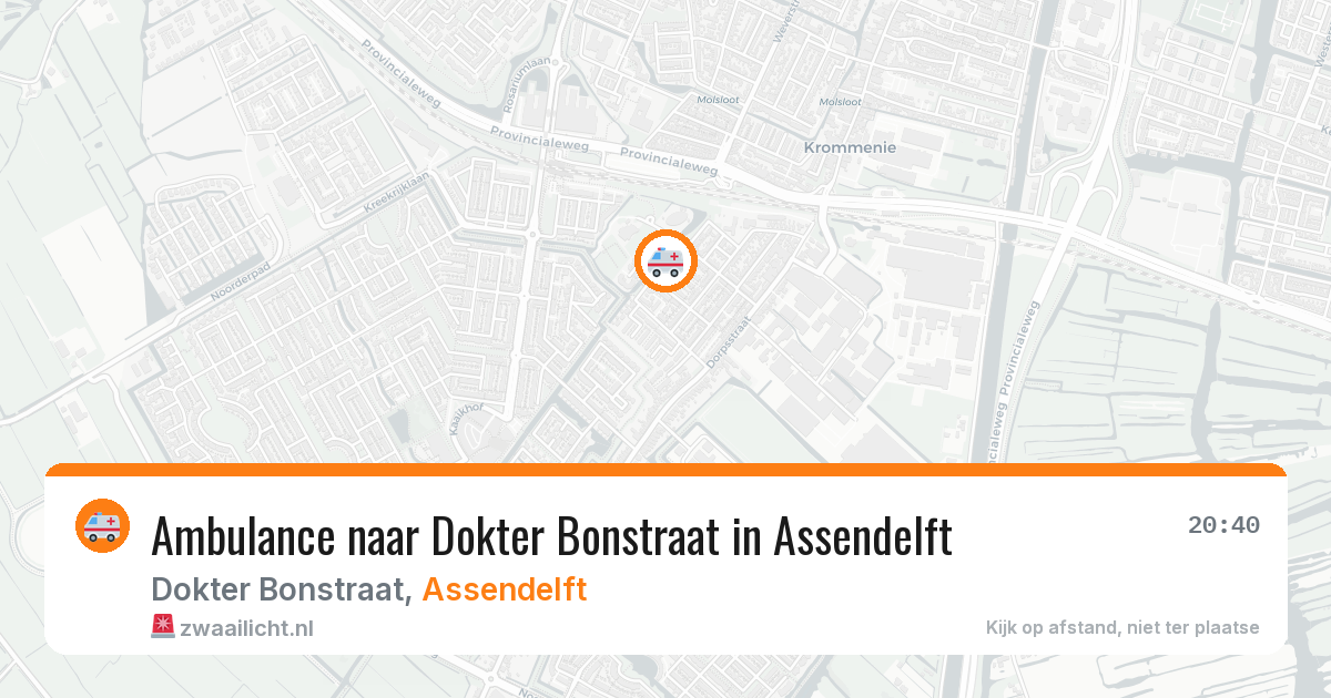Ambulance naar Dokter Bonstraat in Assendelft — 3 aug 2026