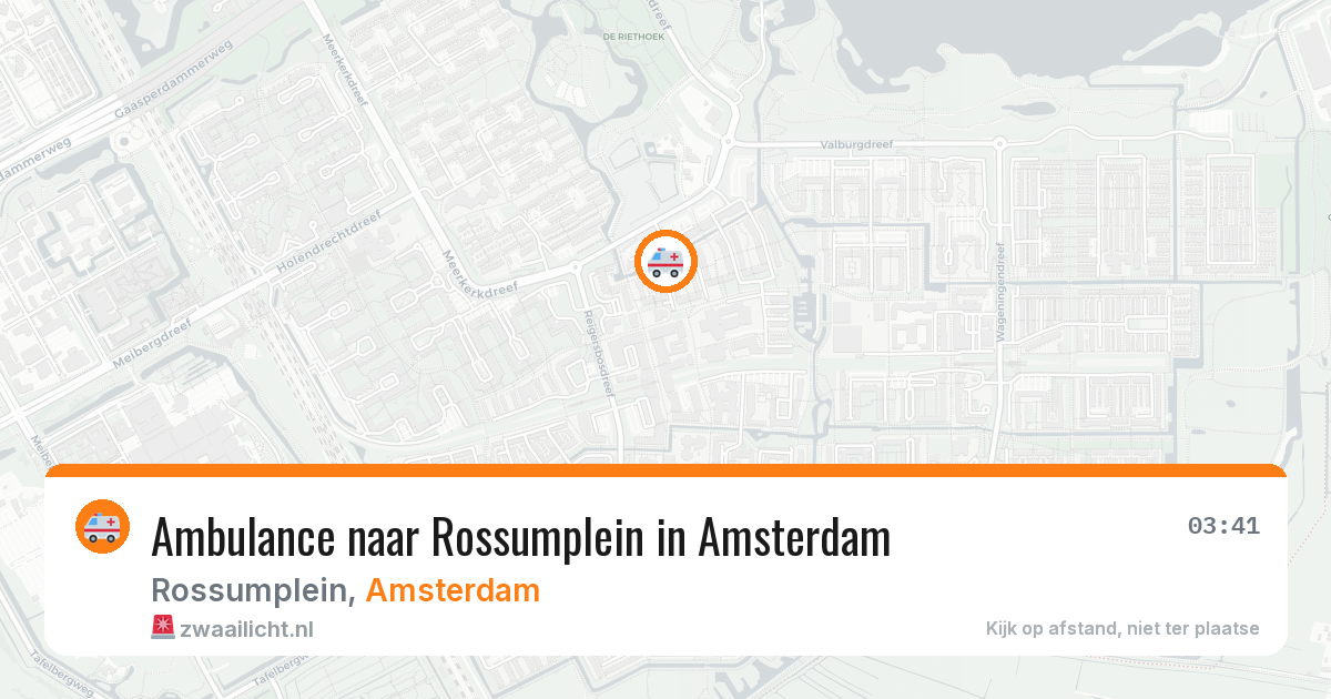 Ambulance naar Rossumplein in Amsterdam — 3 aug 2026