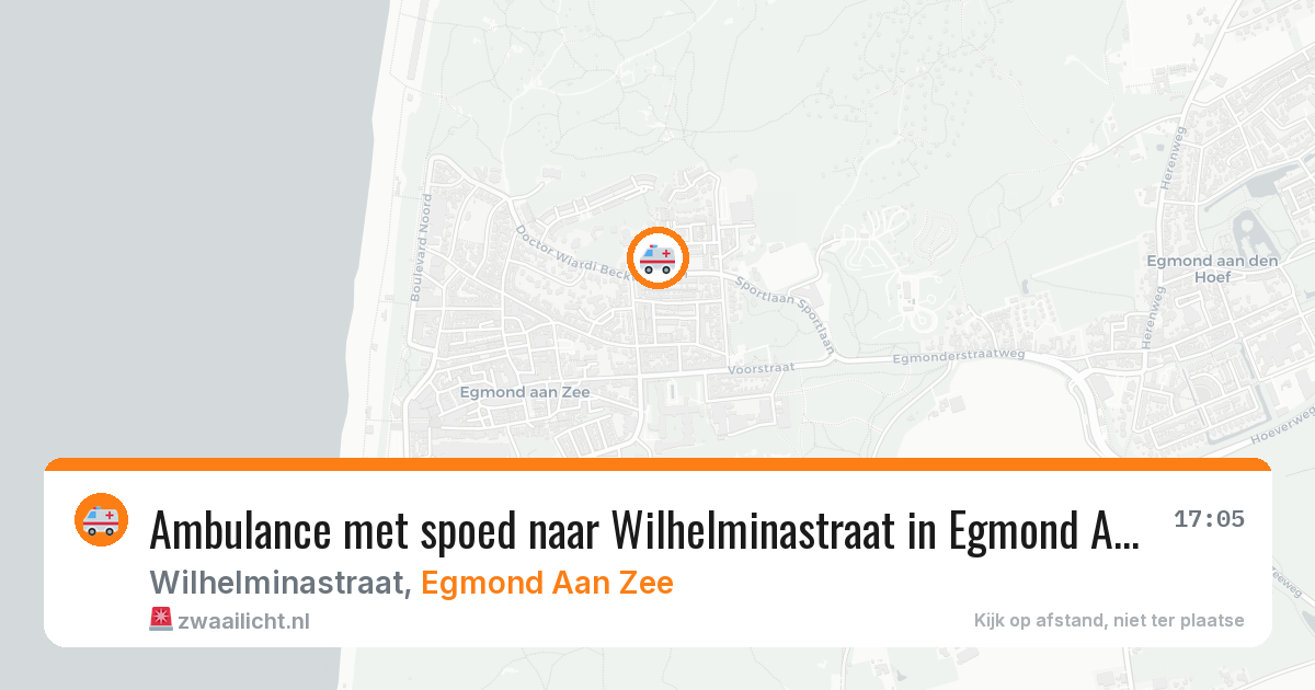 Ambulance met spoed naar Wilhelminastraat in Egmond Aan Zee — 26 mei 2026