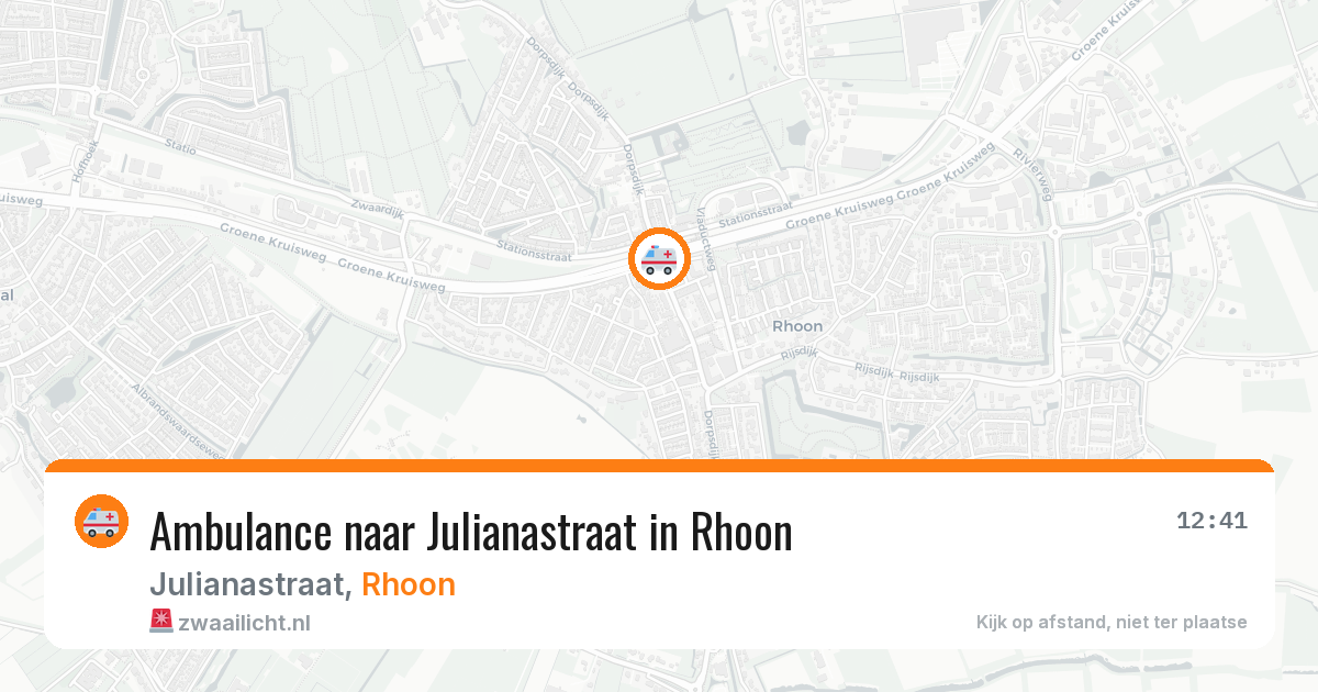 Ambulance naar Julianastraat in Rhoon — 17 jun 2026