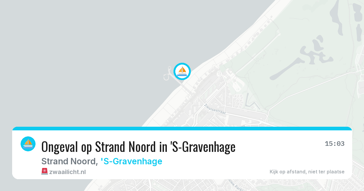 Ongeval op Strand Noord in 'S-Gravenhage — 14 aug 2026