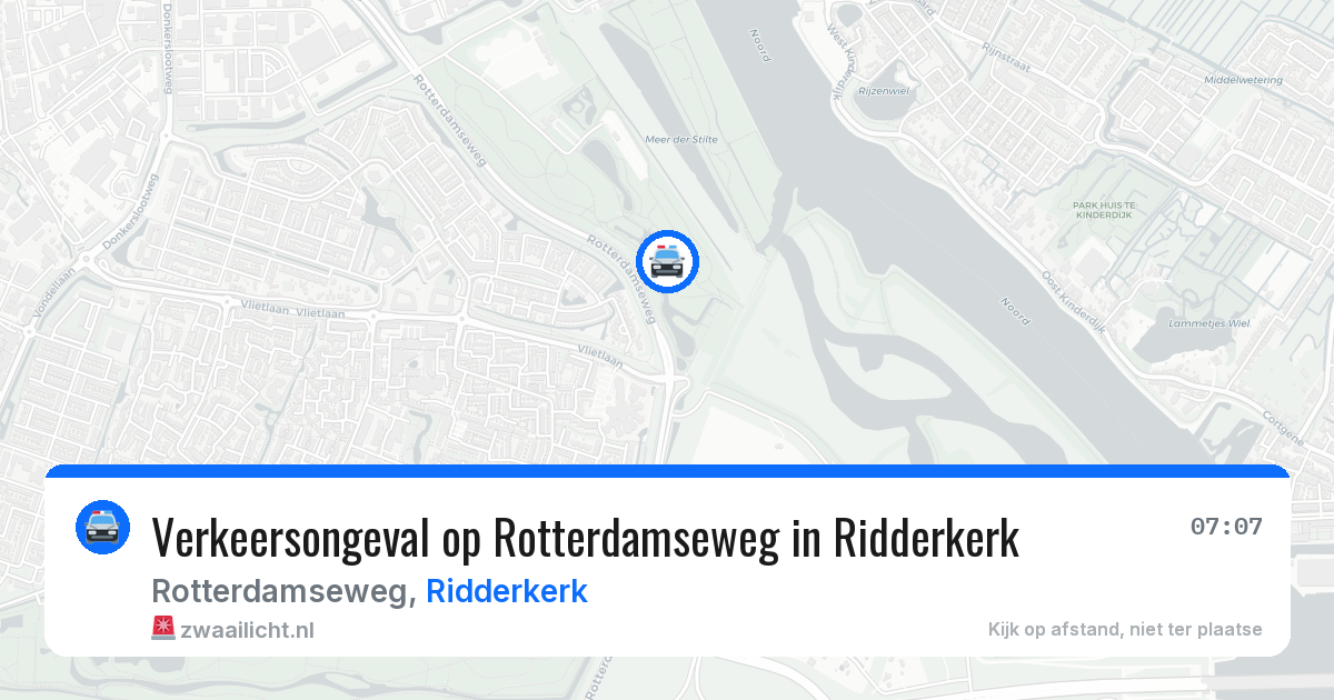 Verkeersongeval op Rotterdamseweg in Ridderkerk — 23 jun 2026