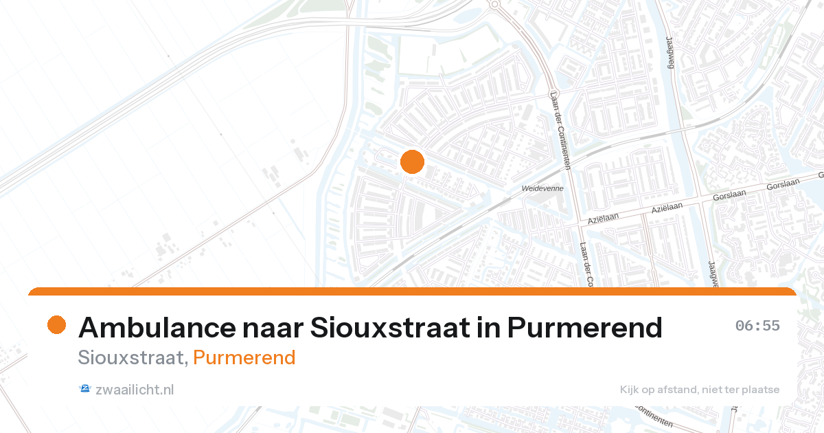 Ambulance naar Siouxstraat in Purmerend — 28 aug 2026