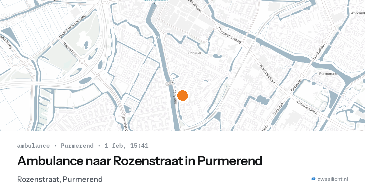 Ambulance naar Rozenstraat in Purmerend — 1 feb 2026