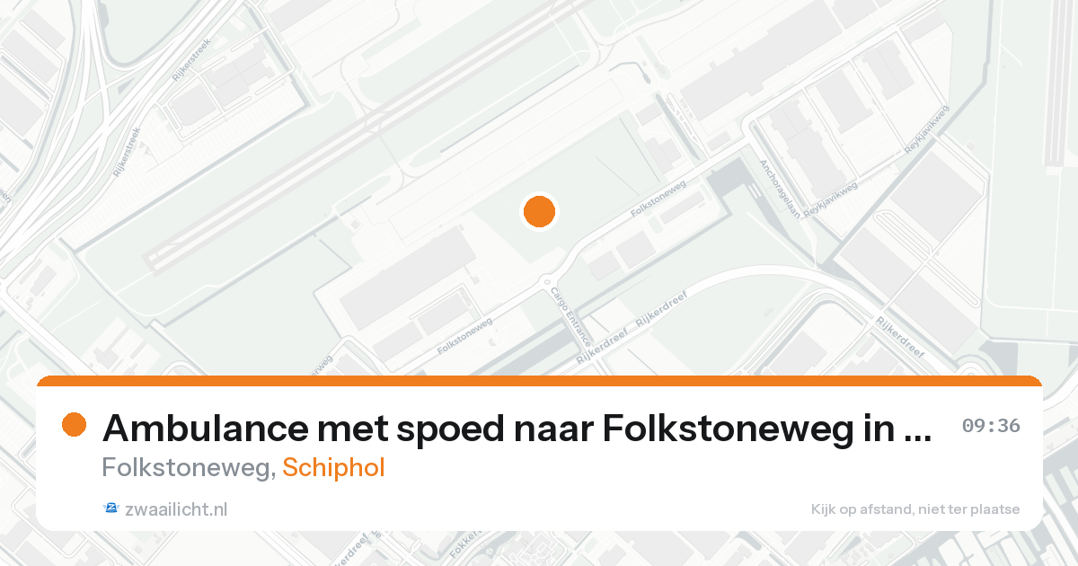Ambulance met spoed naar Folkstoneweg in Schiphol — 27 mei 2026