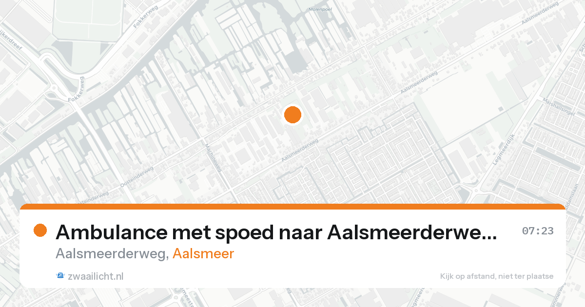 Ambulance met spoed naar Aalsmeerderweg in Aalsmeer — 25 aug 2026