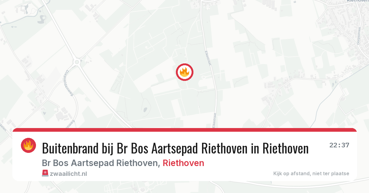 Buitenbrand bij Br Bos Aartsepad Riethoven in Riethoven — 26 mei 2026