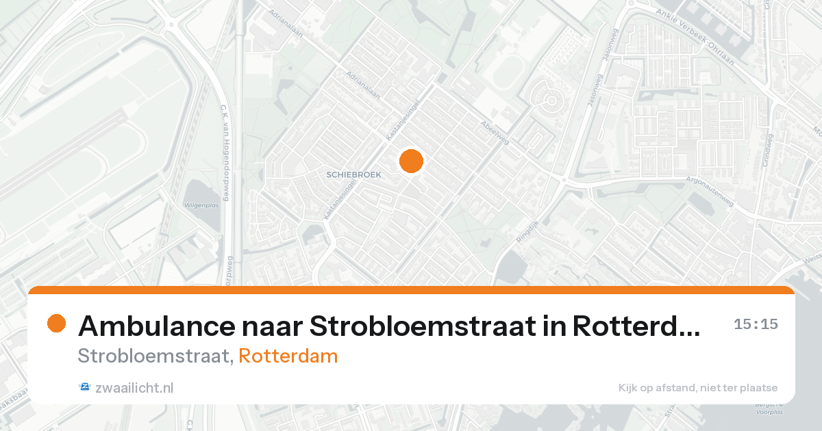 Ambulance naar Strobloemstraat in Rotterdam — 8 jul 2026
