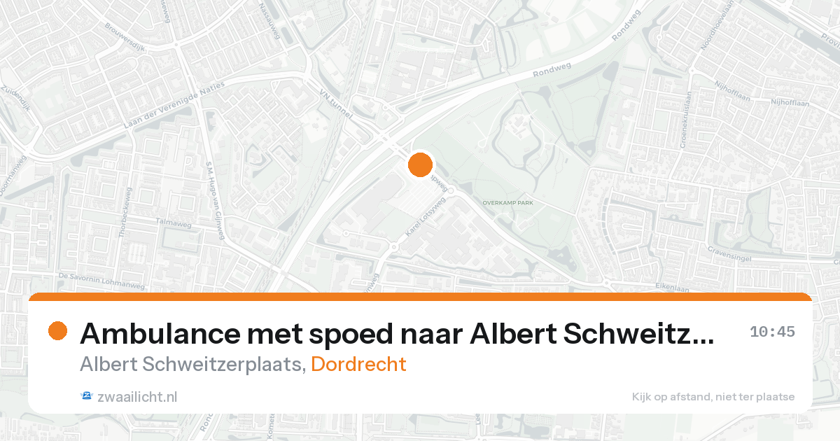 Ambulance met spoed naar Albert Schweitzerplaats in Dordrecht — 31 jan 2026