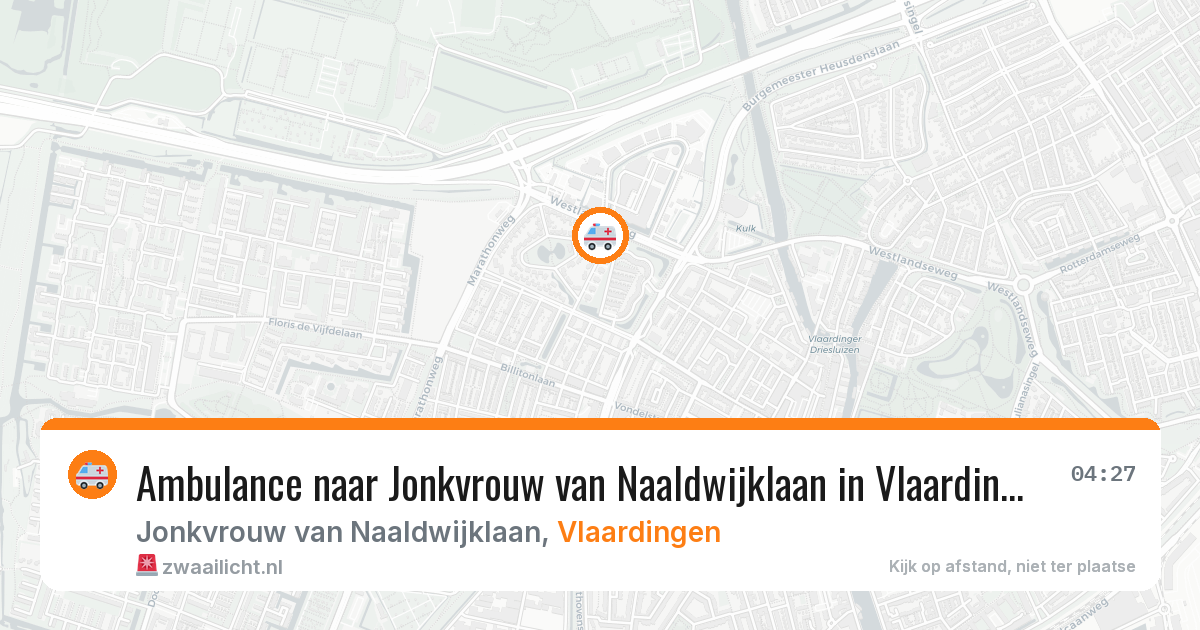 Ambulance naar Jonkvrouw van Naaldwijklaan in Vlaardingen — 27 jun 2026