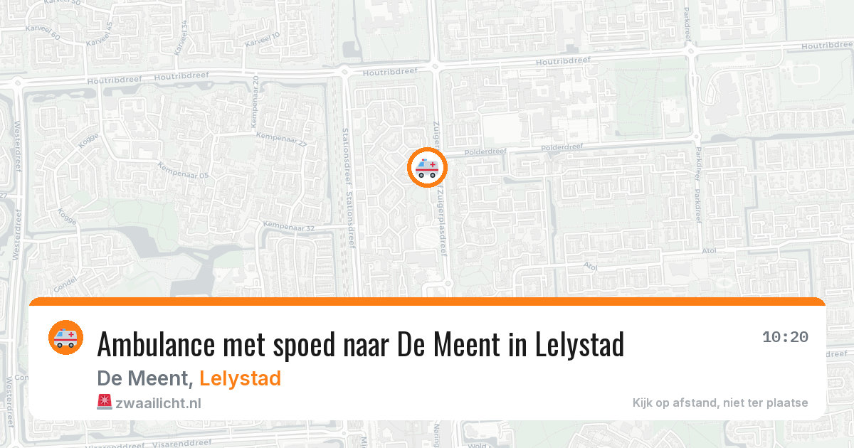 Ambulance met spoed naar De Meent in Lelystad — 25 feb 2026