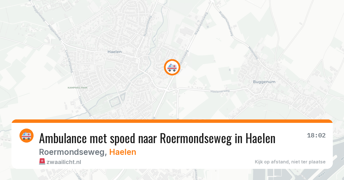 Ambulance met spoed naar Roermondseweg in Haelen — 1 aug 2026