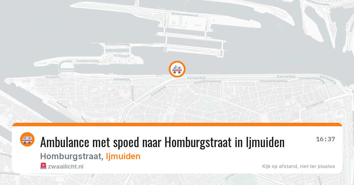 Ambulance met spoed naar Homburgstraat in Ijmuiden — 17 jul 2026