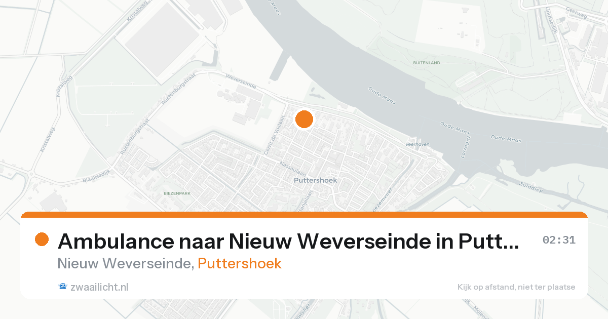 Ambulance naar Nieuw Weverseinde in Puttershoek — 8 feb 2026