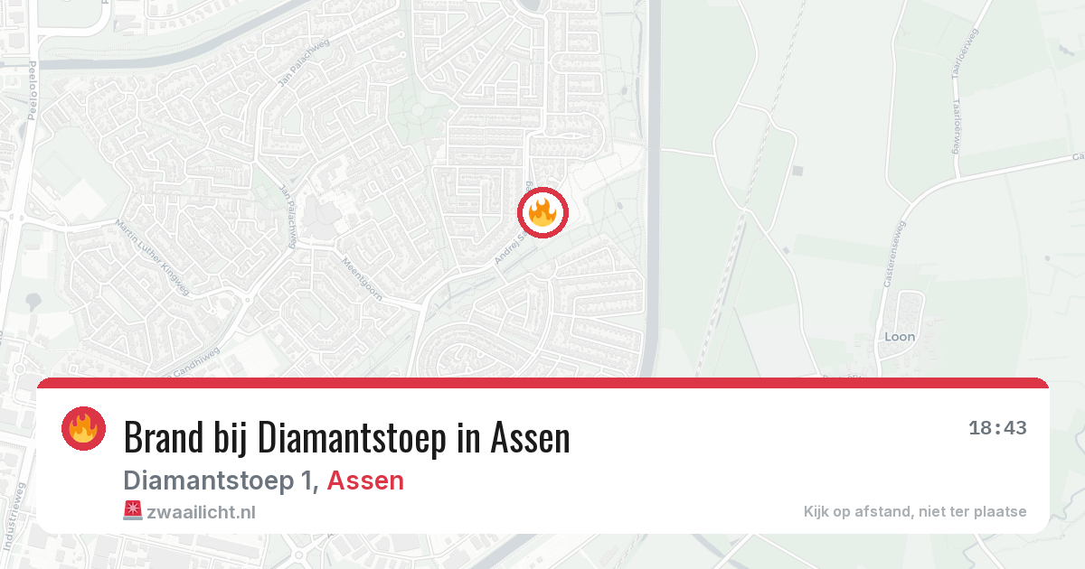 Brand bij Diamantstoep in Assen — 5 mei 2026