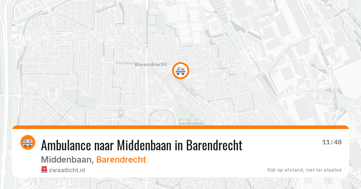 Ambulance naar Middenbaan in Barendrecht — 17 mrt 2026