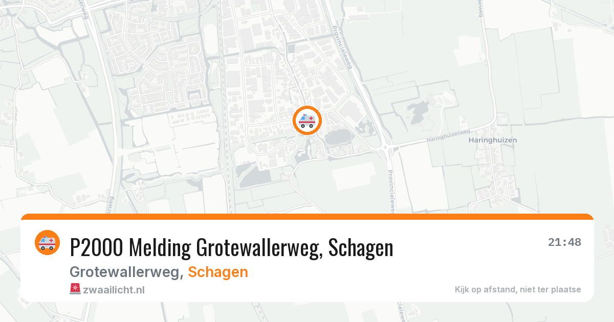 P2000 Melding Grotewallerweg, Schagen — 26 jun 2026