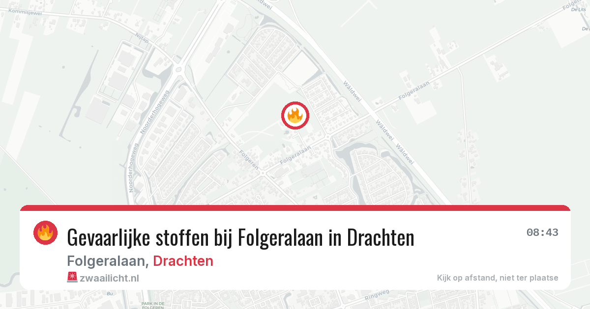 Gevaarlijke stoffen bij Folgeralaan in Drachten — 11 jun 2026