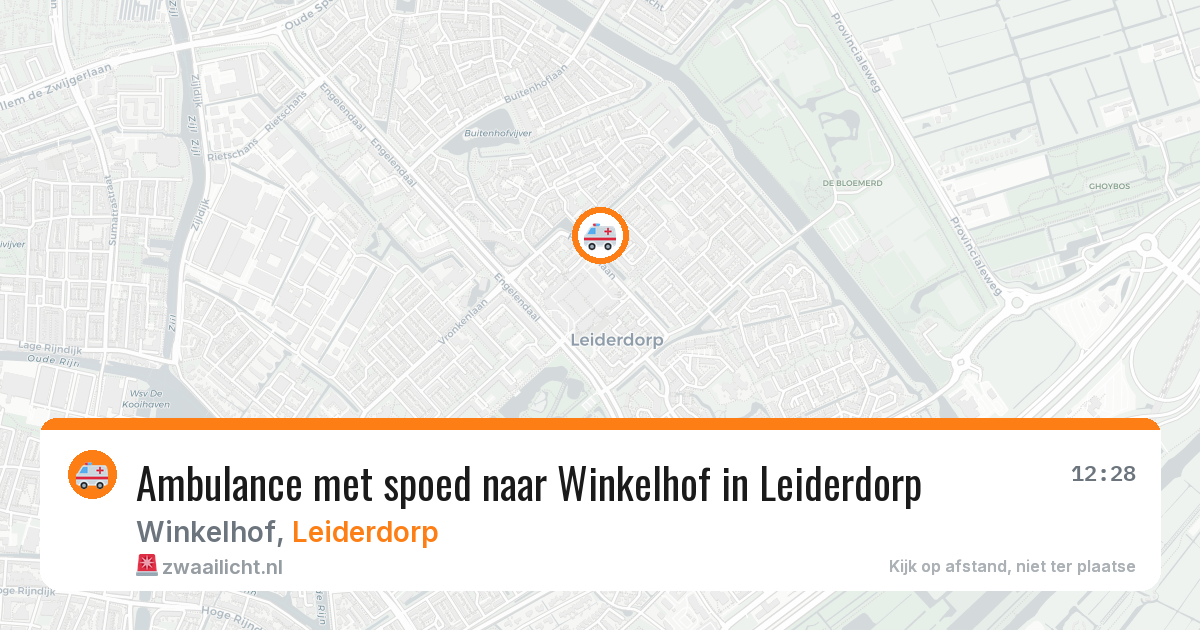 Ambulance met spoed naar Winkelhof in Leiderdorp — 20 mei 2026