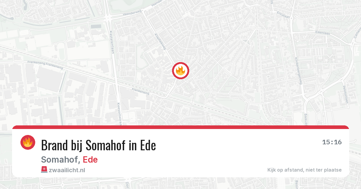 Brand bij Somahof in Ede — 22 jun 2026