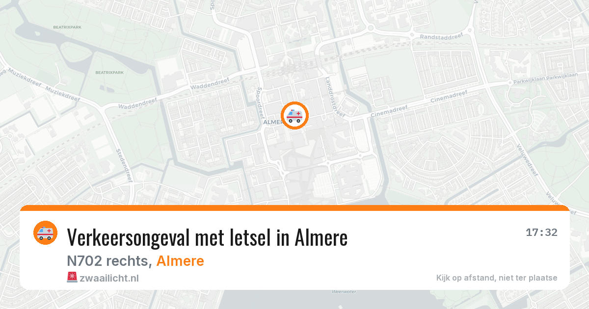 Verkeersongeval met letsel in Almere — 3 mrt 2026