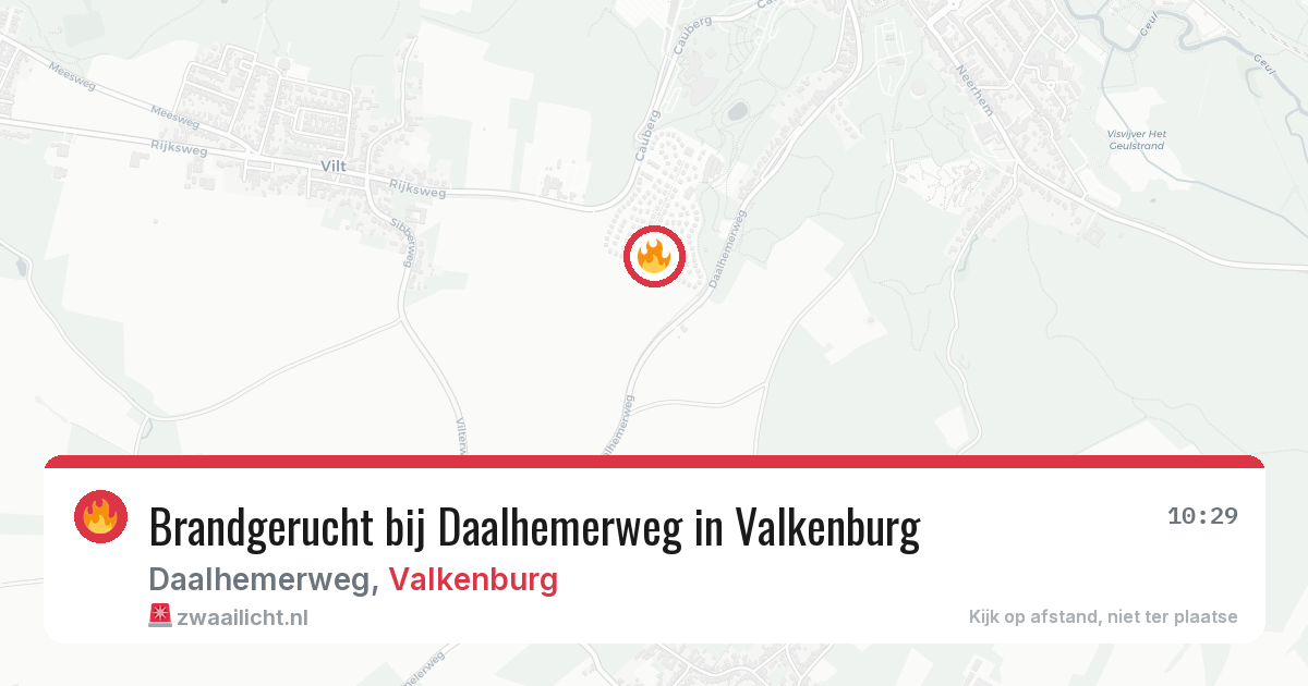 Brandgerucht bij Daalhemerweg in Valkenburg — 7 jul 2026