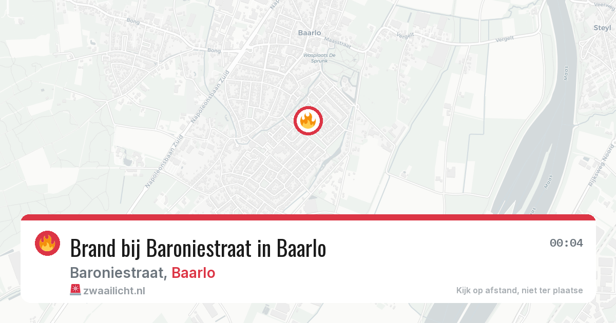 Brand bij Baroniestraat in Baarlo — 6 jun 2026