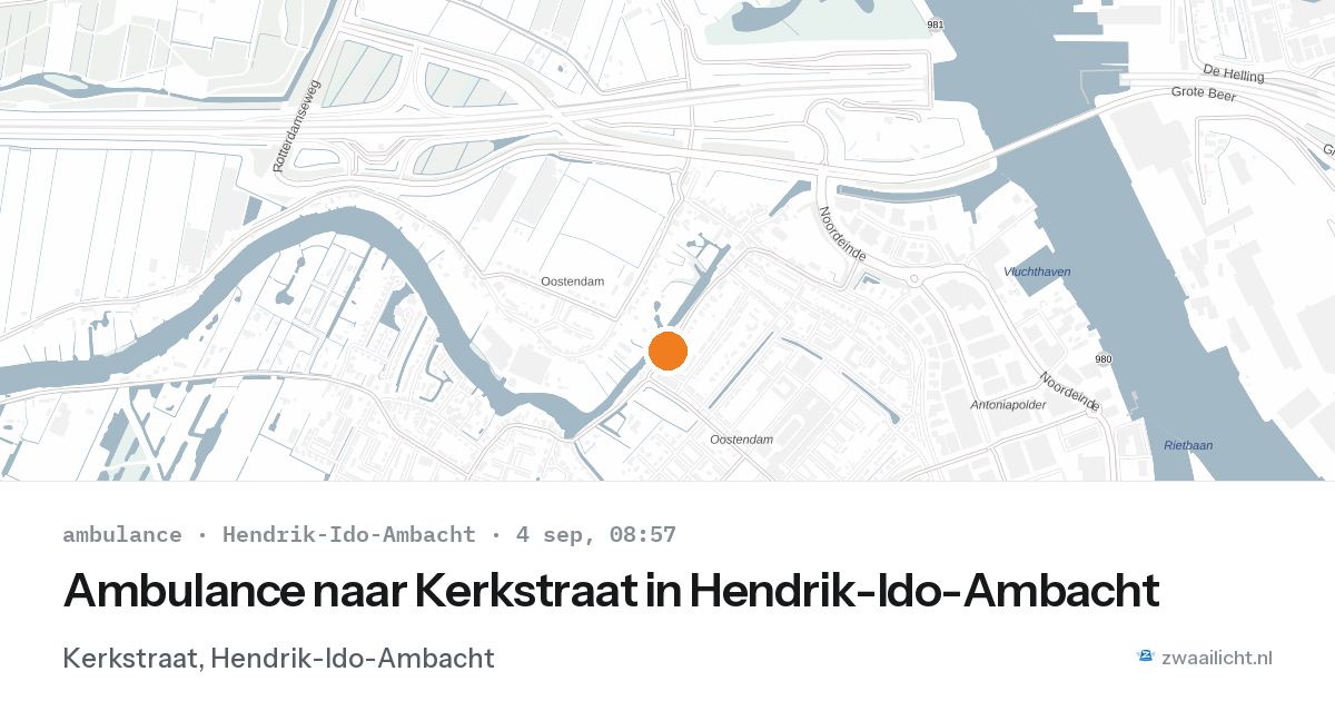 Ambulance naar Kerkstraat in Hendrik-Ido-Ambacht — 4 sep 2026