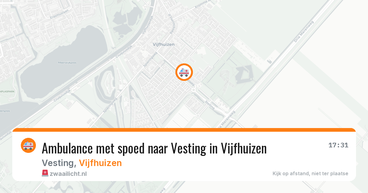 Ambulance met spoed naar Vesting in Vijfhuizen — 12 jul 2026
