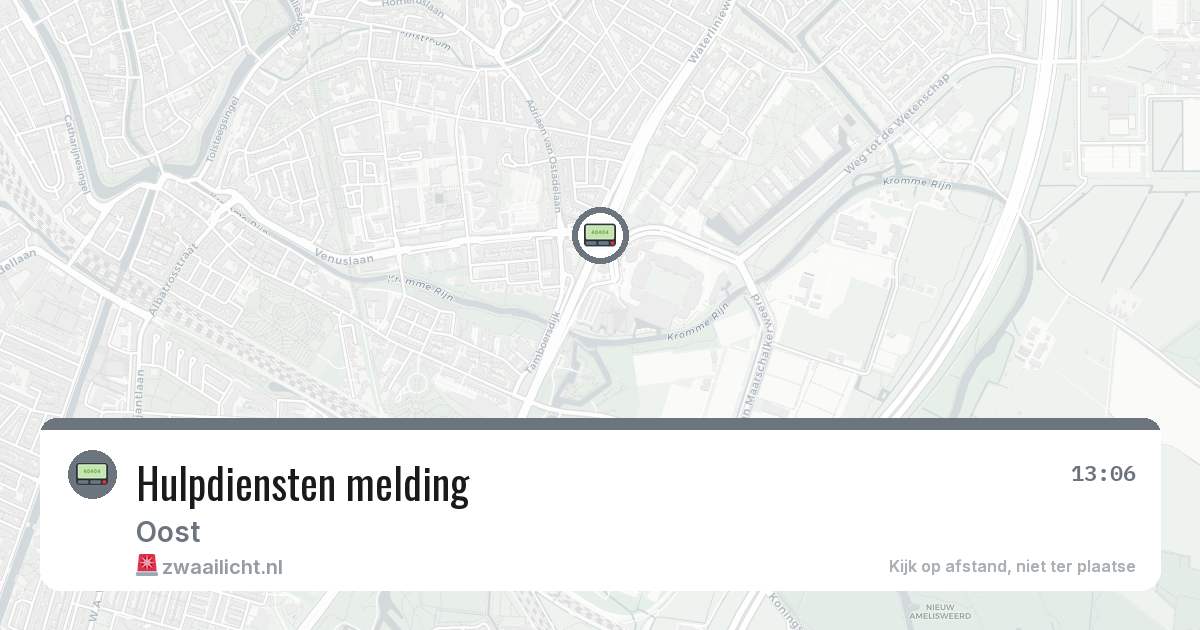 Hulpdiensten melding — 13 mrt 2026