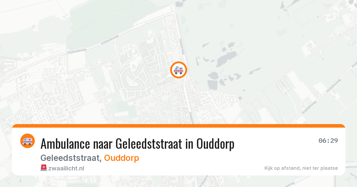 Ambulance naar Geleedststraat in Ouddorp — 21 apr 2026
