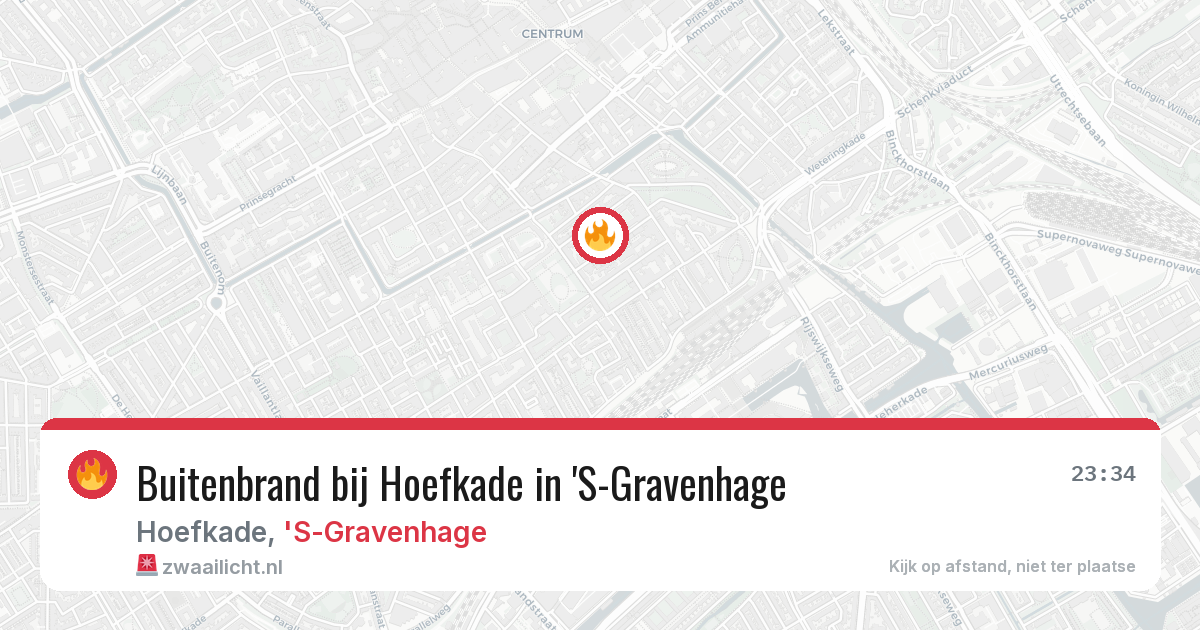 Buitenbrand bij Hoefkade in 'S-Gravenhage — 18 jan 2026