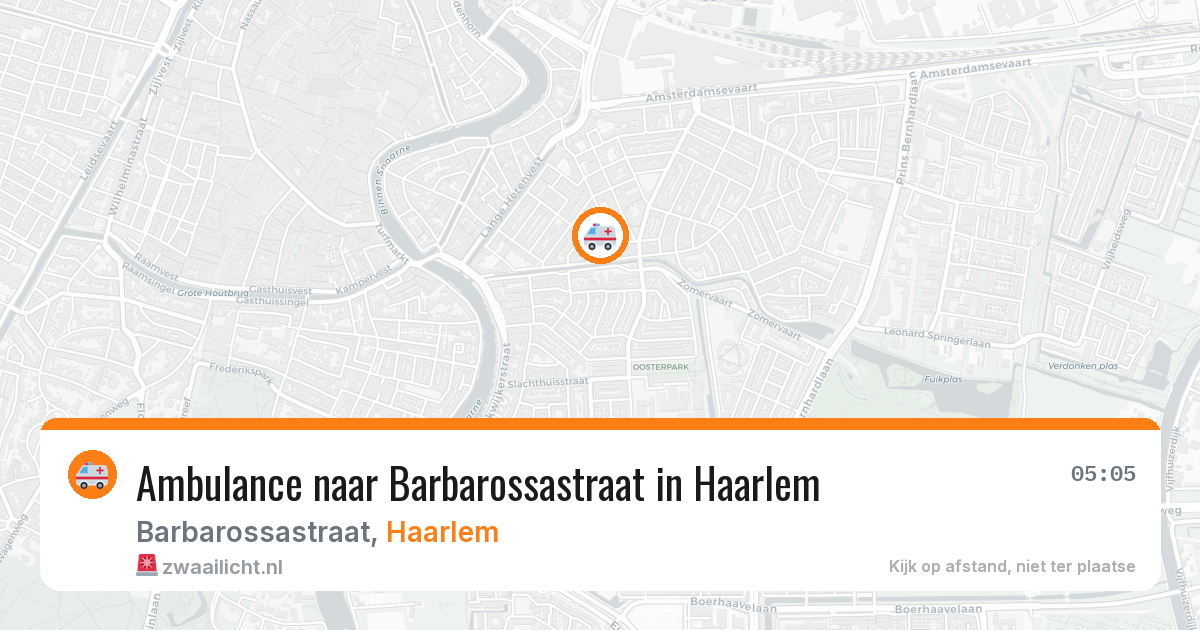 Ambulance naar Barbarossastraat in Haarlem — 20 apr 2026