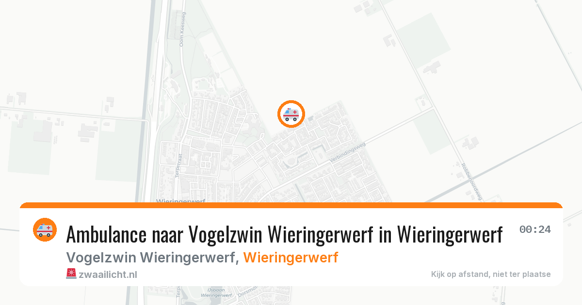 Ambulance naar Vogelzwin Wieringerwerf in Wieringerwerf — 21 mrt 2026