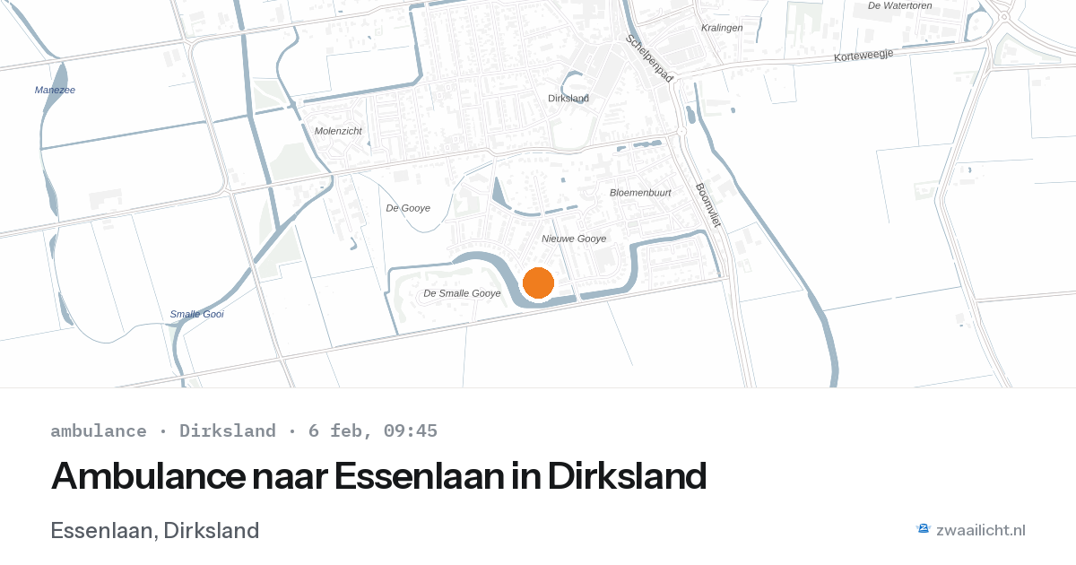 Ambulance naar Essenlaan in Dirksland — 6 feb 2026