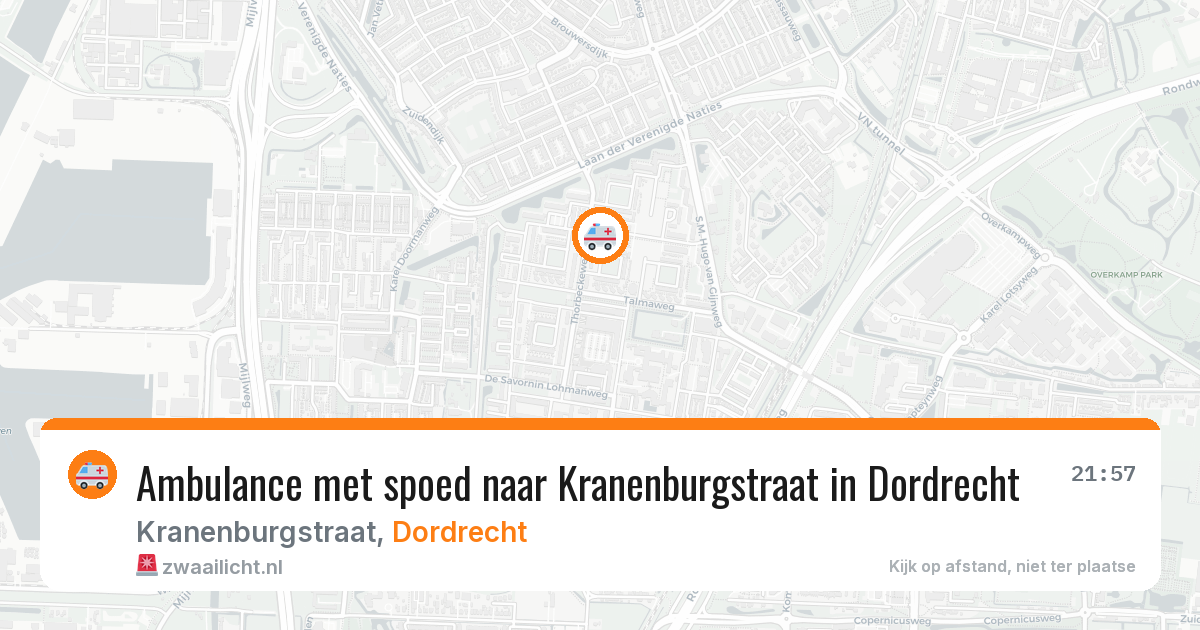 Ambulance met spoed naar Kranenburgstraat in Dordrecht — 23 jan 2026