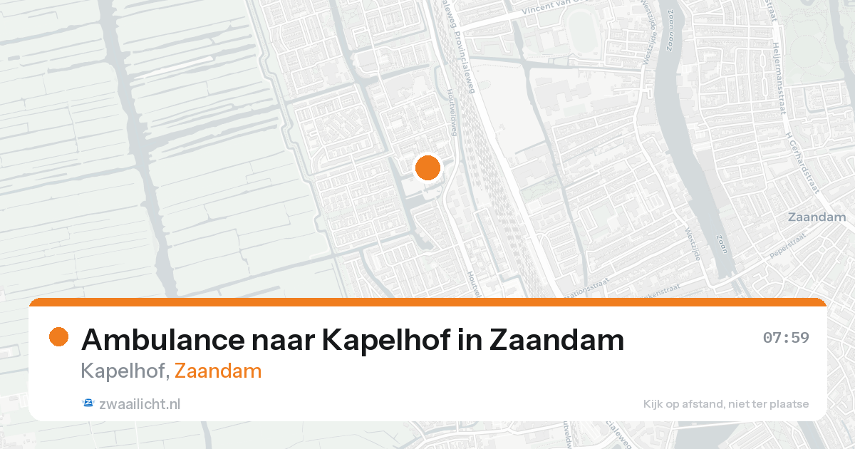 Ambulance naar Kapelhof in Zaandam — 17 aug 2026