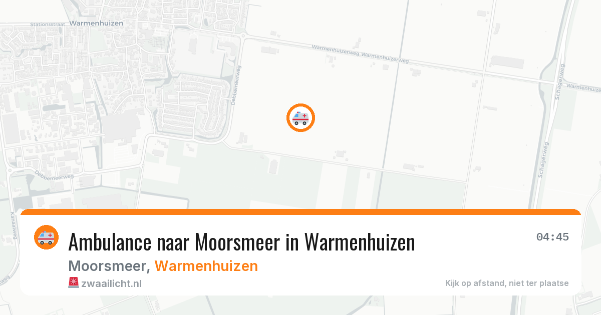 Ambulance naar Moorsmeer in Warmenhuizen — 7 jun 2026