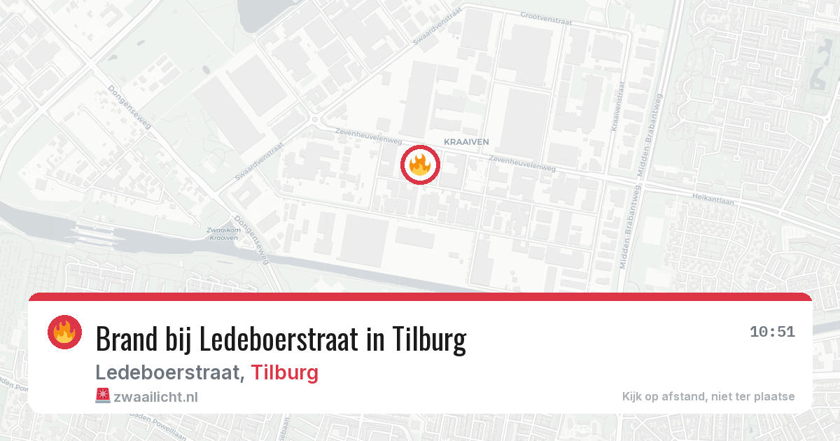 Brand bij Ledeboerstraat in Tilburg — 28 jun 2026