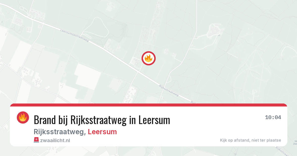 Brand bij Rijksstraatweg in Leersum — 10 jul 2026