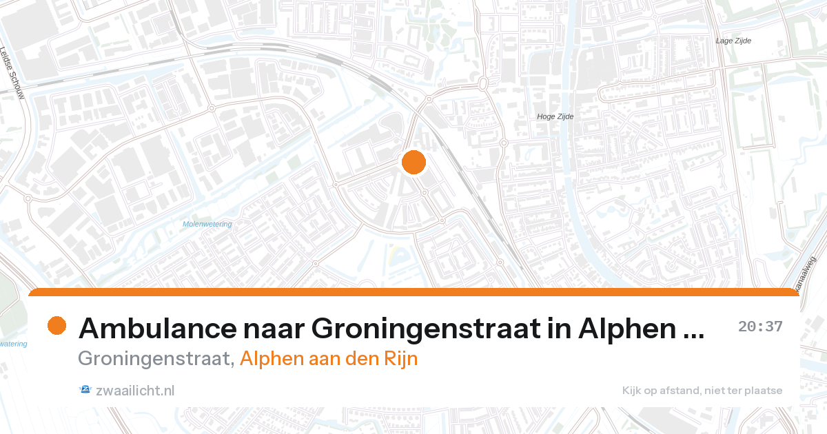 Ambulance naar Groningenstraat in Alphen aan den Rijn — 26 aug 2026