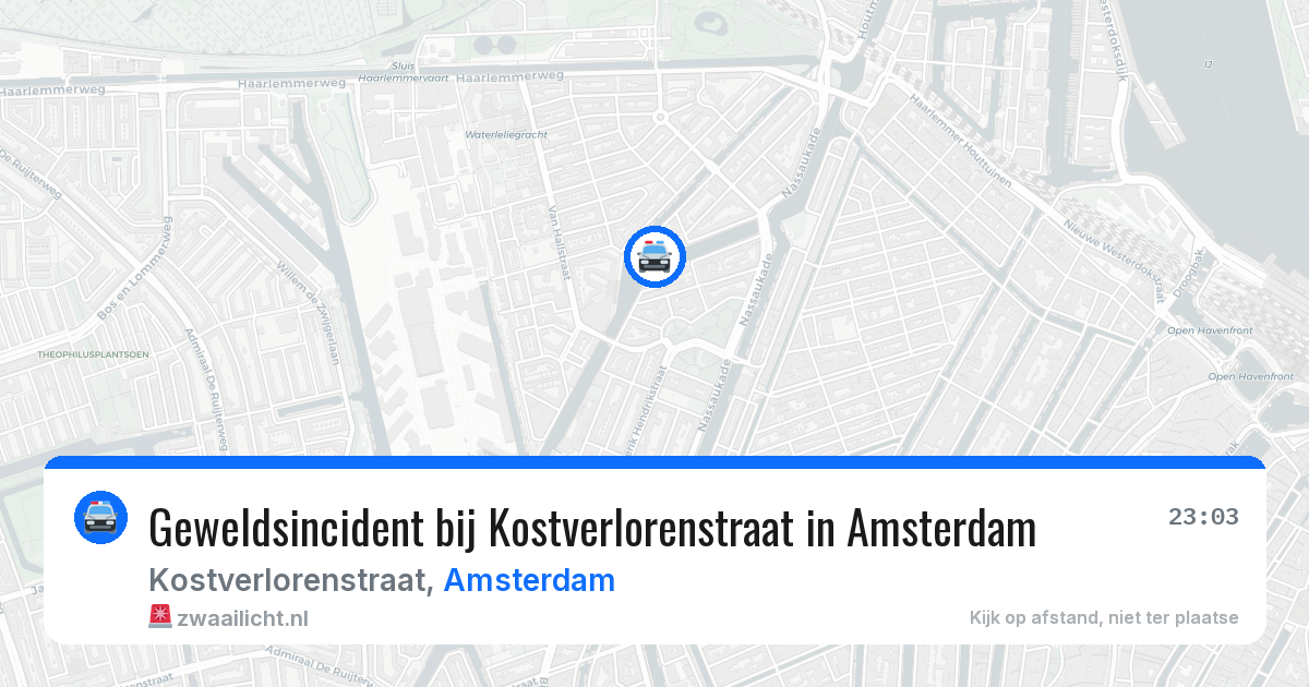 Geweldsincident bij Kostverlorenstraat in Amsterdam — 18 jun 2026