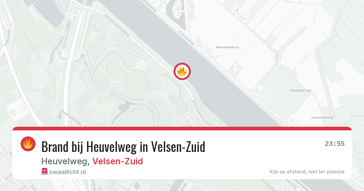 Brand bij Heuvelweg in Velsen-Zuid — 8 aug 2026