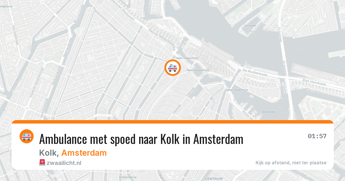 Ambulance met spoed naar Kolk in Amsterdam — 25 jun 2026