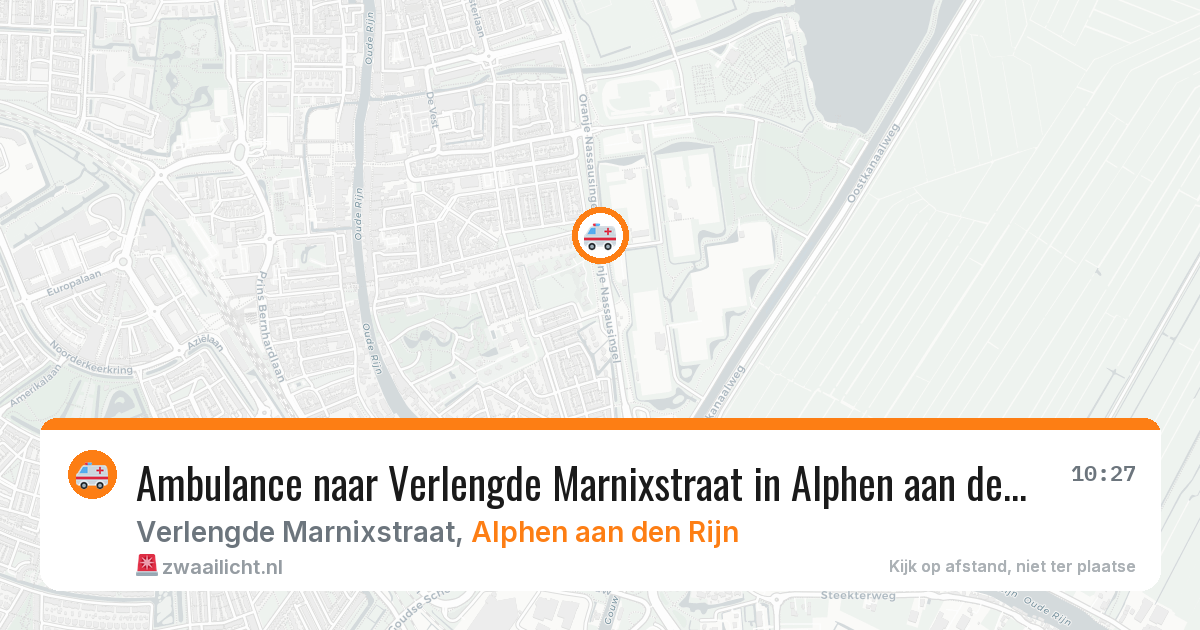 Ambulance naar Verlengde Marnixstraat in Alphen aan den Rijn — 25 jun 2026