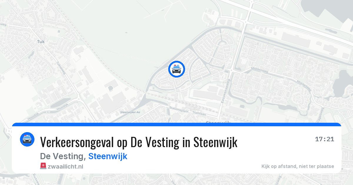 Verkeersongeval op De Vesting in Steenwijk — 28 apr 2026
