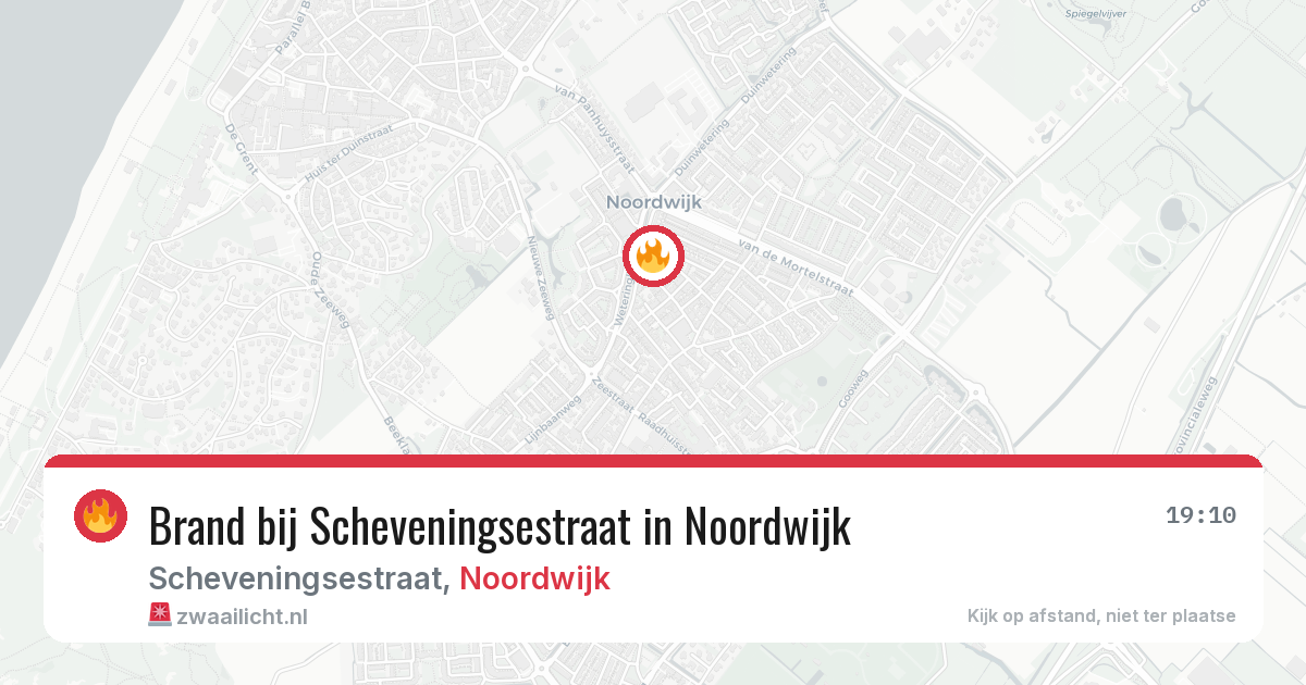Brand bij Scheveningsestraat in Noordwijk — 19 mei 2026