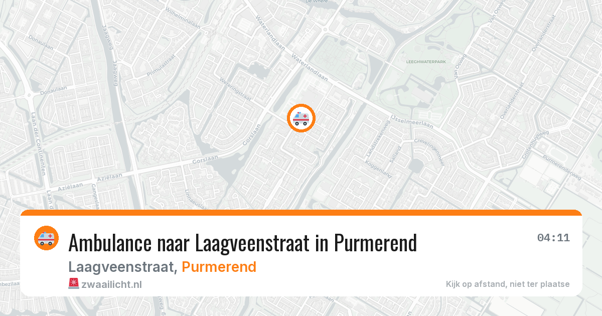 Ambulance naar Laagveenstraat in Purmerend — 2 jul 2026