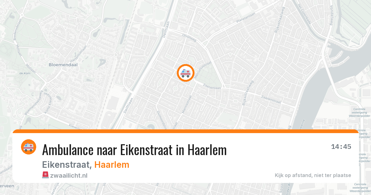 Ambulance naar Eikenstraat in Haarlem — 12 jul 2026